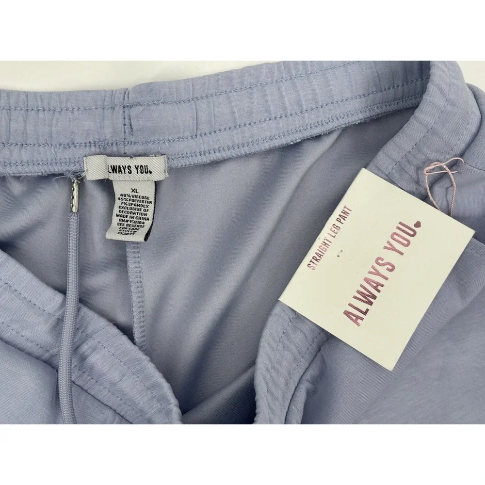 Always You Straight Leg Lounge Pants XL Lavender Thick Soft Stretch Pockets‎ NWT